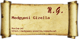 Medgyesi Gizella névjegykártya