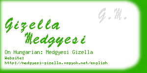 gizella medgyesi business card